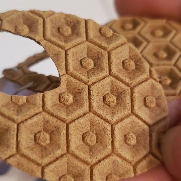 NWT Pretty Stamped Leather Teardrop Dangle Earrings - Picture 3 of 3